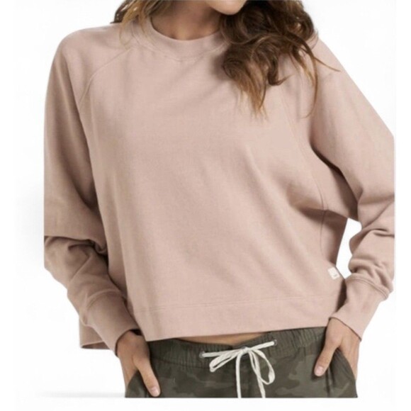 Vuori Sunnyside Crew Sweatshirt Dogwood Large 100% Organic Cotton Top Pullover - Picture 4 of 12